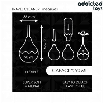 Addicted Toys Travel Anal Cleaner Size S 90ml - image 5
