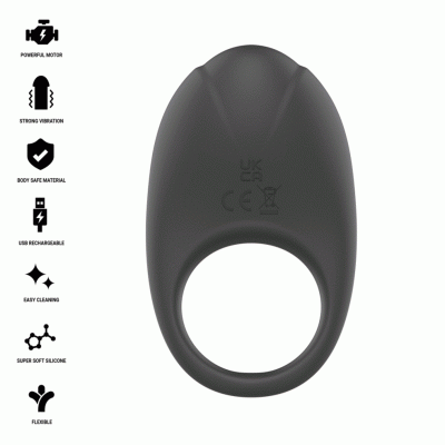 Merlotte Vibrating Penis Ring With Clitoris Stimulation Black - image 2