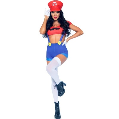 Leg Avenue Sexy Mario Bros Costume Red M - image 2
