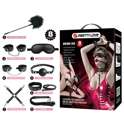 Pretty Love 8-Piece BDSM Kit Black - image 2