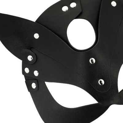 Coquette Chic Desire Vegan Leather Mask with Bunny Ears - image 4