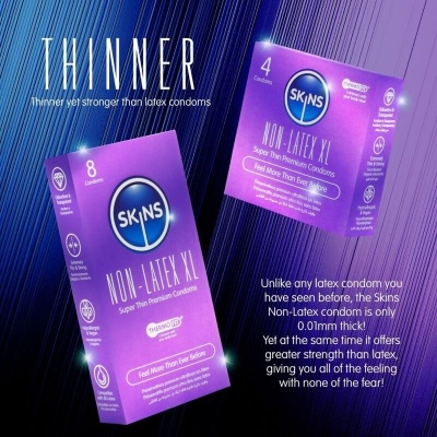 Skins Latex-Free Condoms XL Pack Of 4 - image 6