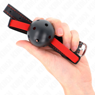 Kink Hollow Hard Mouth Gag, Elastic Belt, 56x1.5cm - image 4