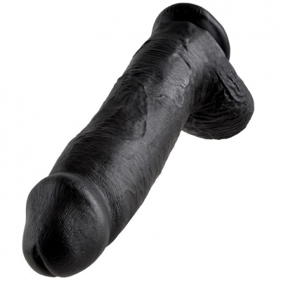 King Cock Black Dildo with Balls, 30.48 CM - image 2
