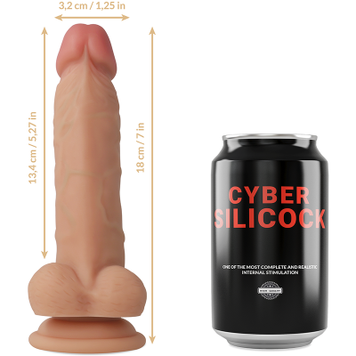 Cyber Silicock Jude Strap-On 18 CM With 3 Rings - image 6
