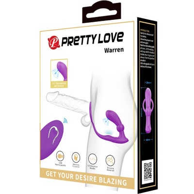 Pretty Love Warren Violet Anal Ring Vibrator - image 7