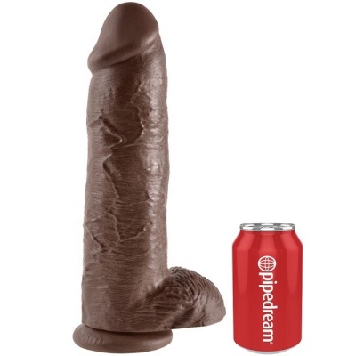 King Cock Brown Dildo with Balls, 30.48 CM - image 4