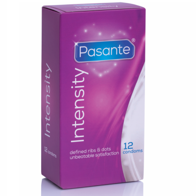 Pasante Ribs & Dots Intensity Condoms 12pk - image 1