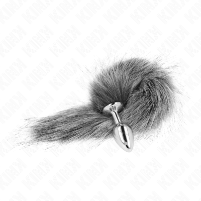 Kink Anal Plug S 7x3cm Synthetic Tail 40cm Grey - image 3