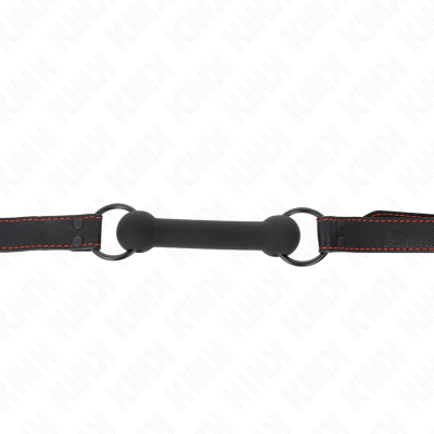 Kink Bone Gag, Leatherette Strap, Black, 41-57cm - image 3