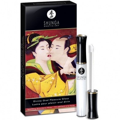 Shunga Divine Lip Gloss Strawberry Cava