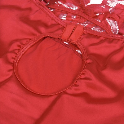 Subblime Satin Babydoll with Lace Red S/M - image 10