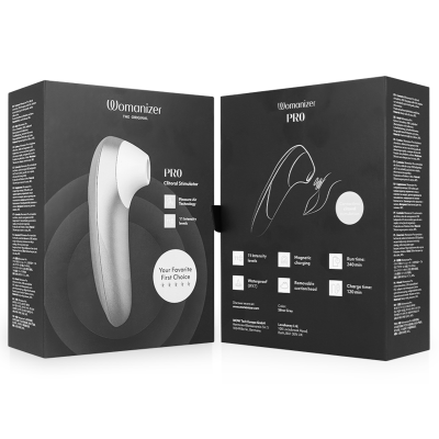 Womanizer Pro Clitoral Stimulator - Silver Grey - image 7
