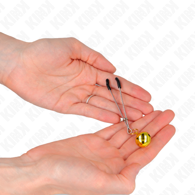 KINK Thin Bell Nipple Clamps Gold 7cm - image 3