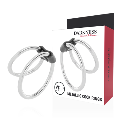 Darkness Double Metal Penis Ring