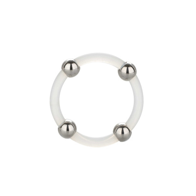 CalExotics Steel Beaded Silicone Ring Large | Transparant