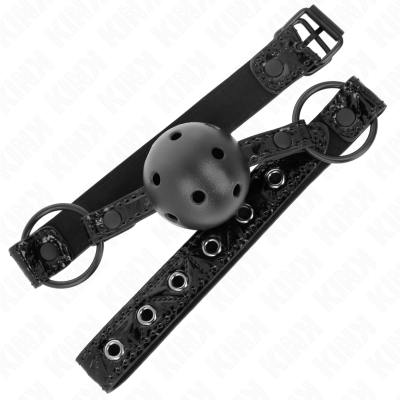 Kink Diamond Pattern Ball Gag, Model 3, 4.5cm, 42-60cm - image 2