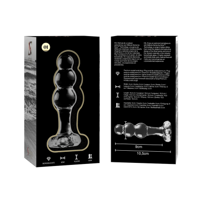Model 1 Anal Plug Borosilicate Glass Clear 10.5 cm -o- 3 cm - image 6