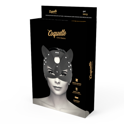 Coquette Chic Desire Vegan Leather Mask with Bunny Ears - image 5