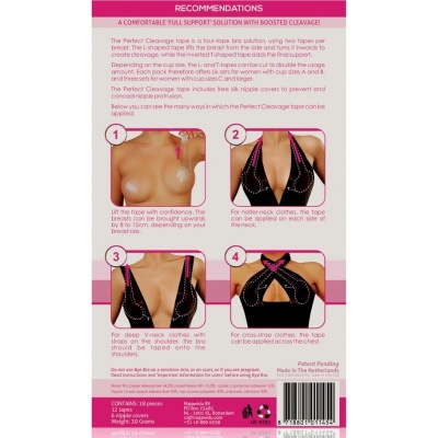 Bye Bra Enhancement Tape with Nipple Covers A-F - image 2