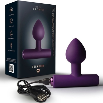 Rocks-Off Nova Astryx Anal Plug 16 Function Purple Rocks-Off Nova Astryx Anal Plug 16 Function Purple