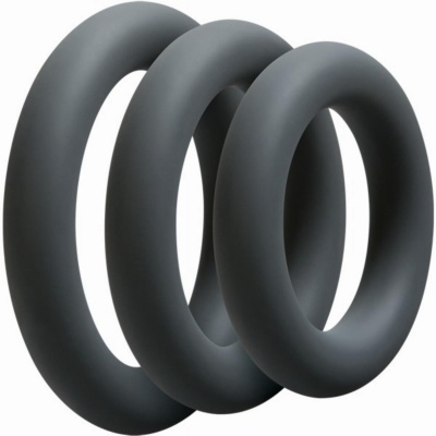 Foto van Doc Johnson - OptiMALE 3 C-Ring Set Dik - Grijs