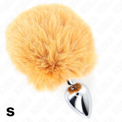 Kink Stainless Steel Plug 7x3cm Beige Rabbit Tail 8cm - image 4
