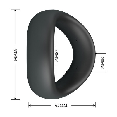 CRAZY BULL - Valen Ergonomic Silicone Cock Ring Black - image 7