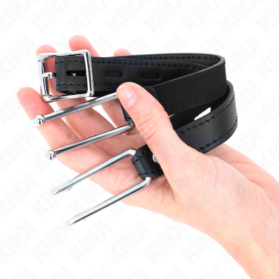 Kink Metal Hook Gag, Leatherette Strap, 39-58cm - image 3