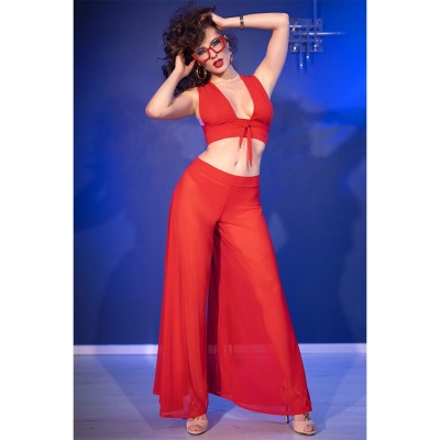 Chilirose CR 4857 Red Top and Pants Set, S - image 6