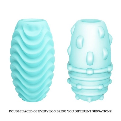 Pretty Love Turquoise Double-Sided Masturbator Egg - image 3