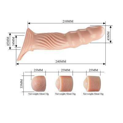 Textured Penis Sheath With Extenders - image 8