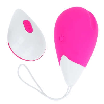 Ohmama Textured Vibrating Egg Pink & White