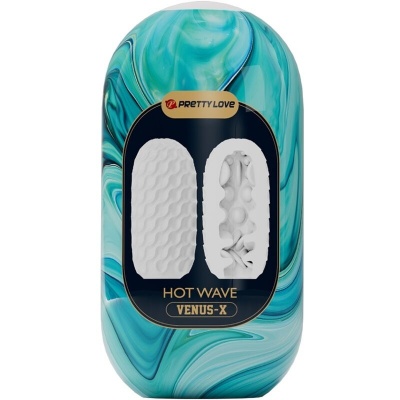 Pretty Love Hot Wave Silicone Masturbator, White - image 4