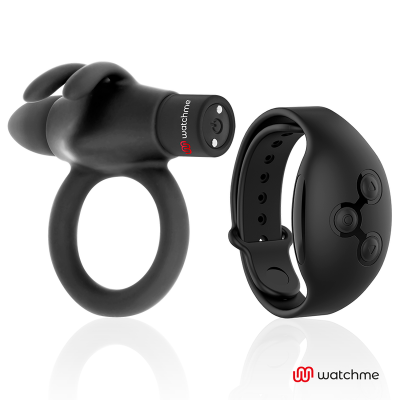 Black&Silver Agron Remote Control Penis Ring WatchMe