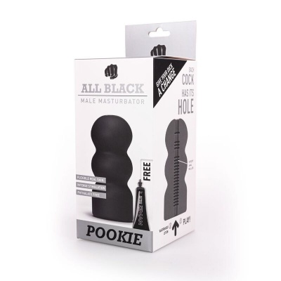 All Black Pookie Masturbator, 17cm, Artistic - image 2