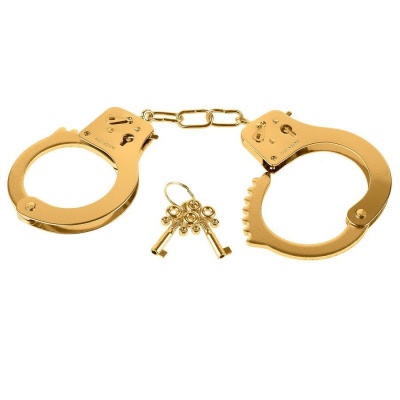 Pipedreams Fetish Fantasy Gold Metal Cuffs - image 1