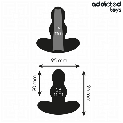Addicted Toys Hollow Anal Plug Silicone M 9.6CM - image 4