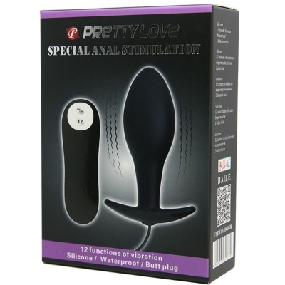 Anal Plug Anchor Form Silicone 12 Vibration Modes Black - image 3
