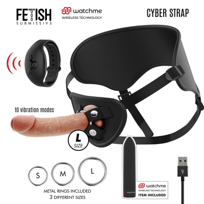 Fetish Submissive Cyber Strap with Bullet L