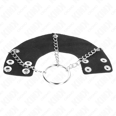 Kink Penis Ring 4 CM Chain 7 CM Metal With Leather Belt - image 5