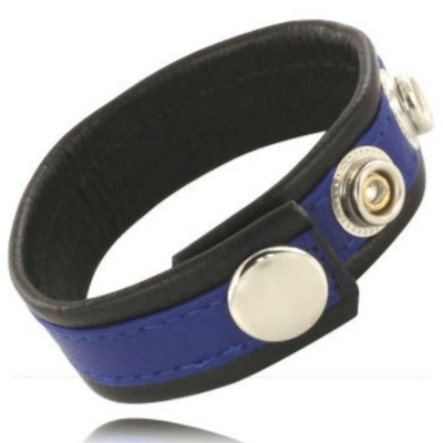 LEATHER BODY Leather Body Adjustable Leather Strap For Penis Blue-B...