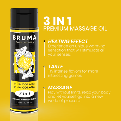 Bruma Premium Massage Hot Oil Pina Colada 3-in-1 100ML - image 4