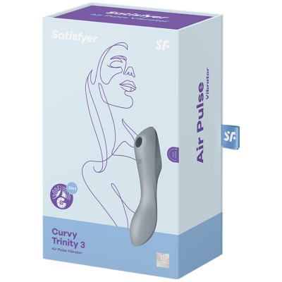 SATISFYER Curvy Trinity 3 Air Pulse Grey - image 3