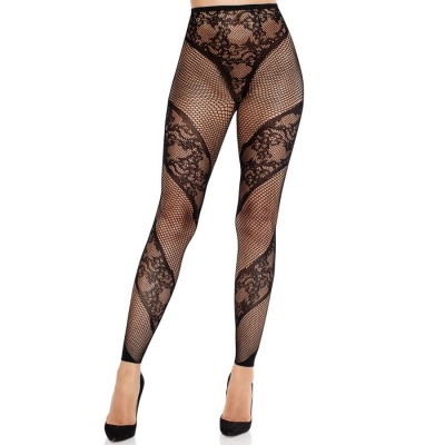 Leg Avenue Lace Footless Tights - image 1