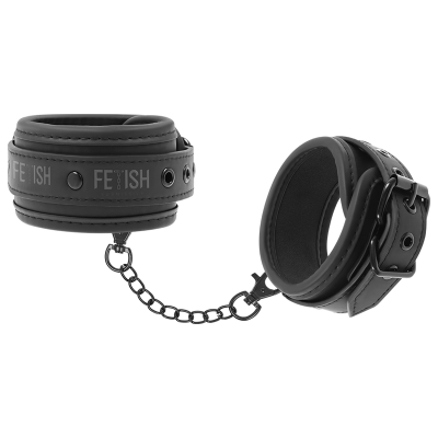 Fetish Submissive Vegan Leather Ankle Cuffs - image 1