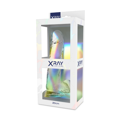 X Ray Clear Dildo With Balls 20 CM - image 2