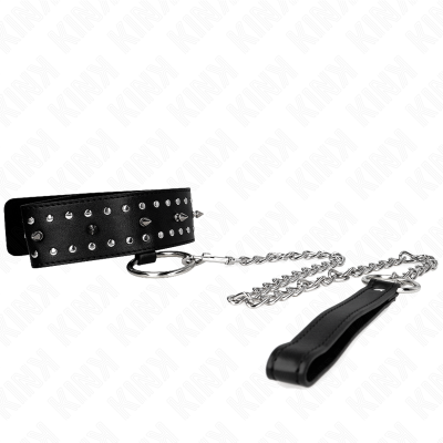 Necklace With Leash 65 CM With Silver Studs Model 1 Adjustable 36-43 C - image 3