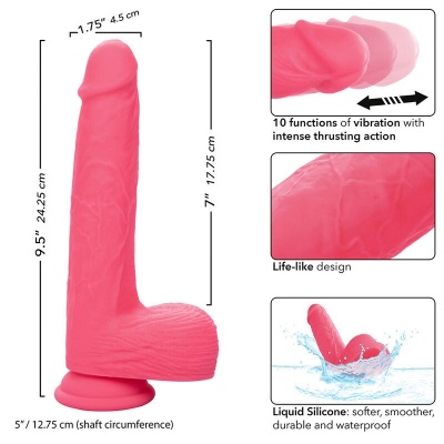 Calexotics Studs Realistic Vibrator Pink 17.75cm - image 8