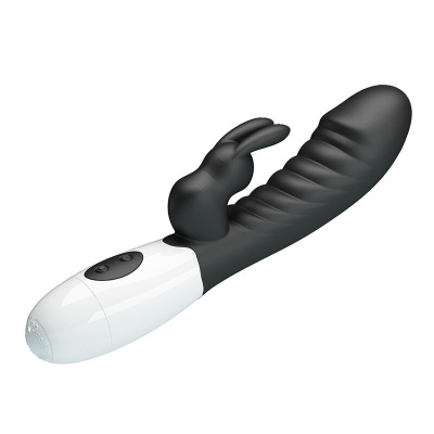 Pretty Love Naughty Bunny Rabbit Vibrator - Black - image 3
